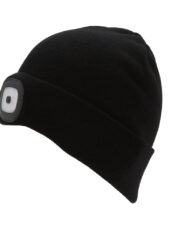 Thinsulate Beanie Hat with LED Light Black