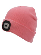 Thinsulate Beanie Hat with LED Light Pink